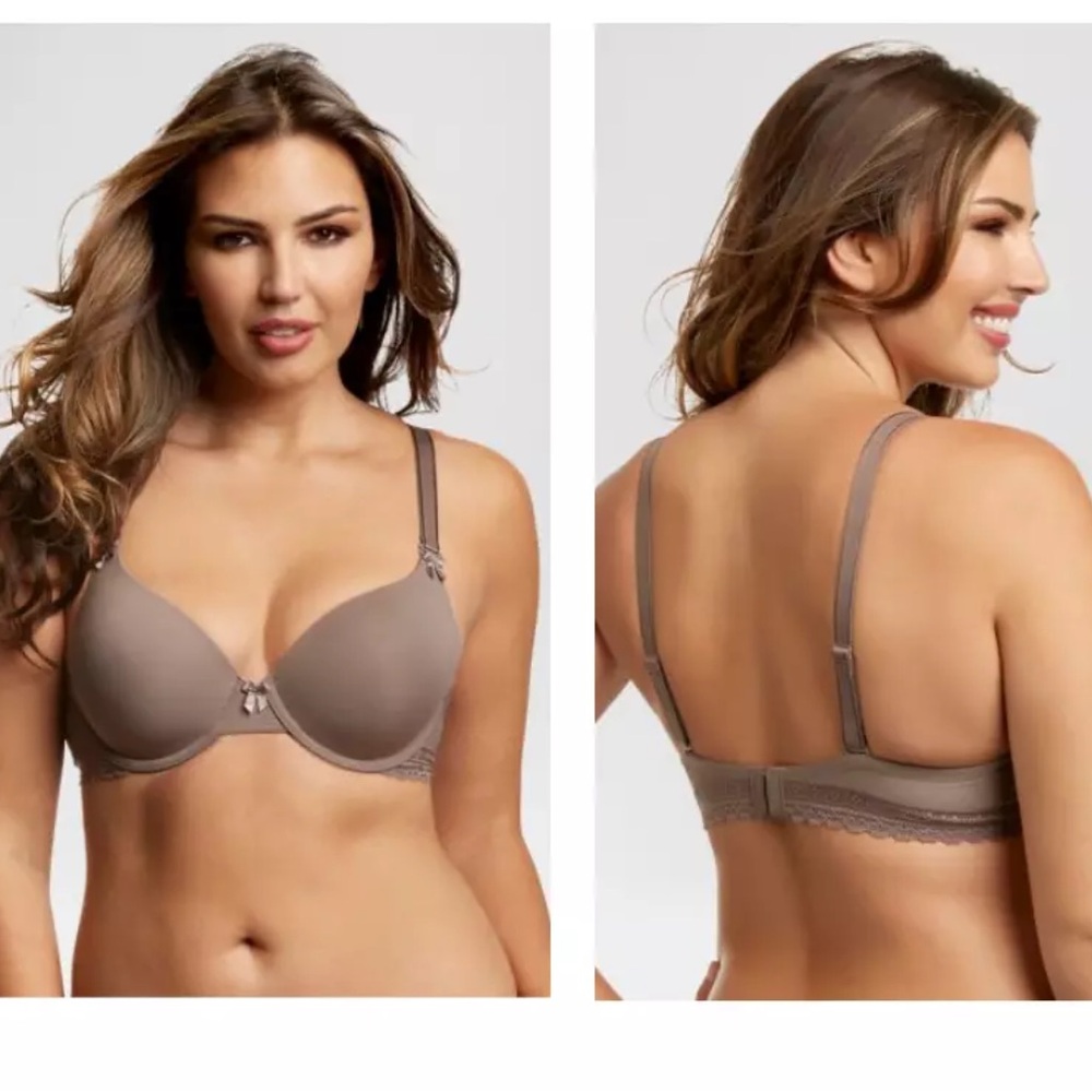 Nwt Felina Paramour Bra Brown Gorgeous Memory Foam Contour Bra 40 D #B4